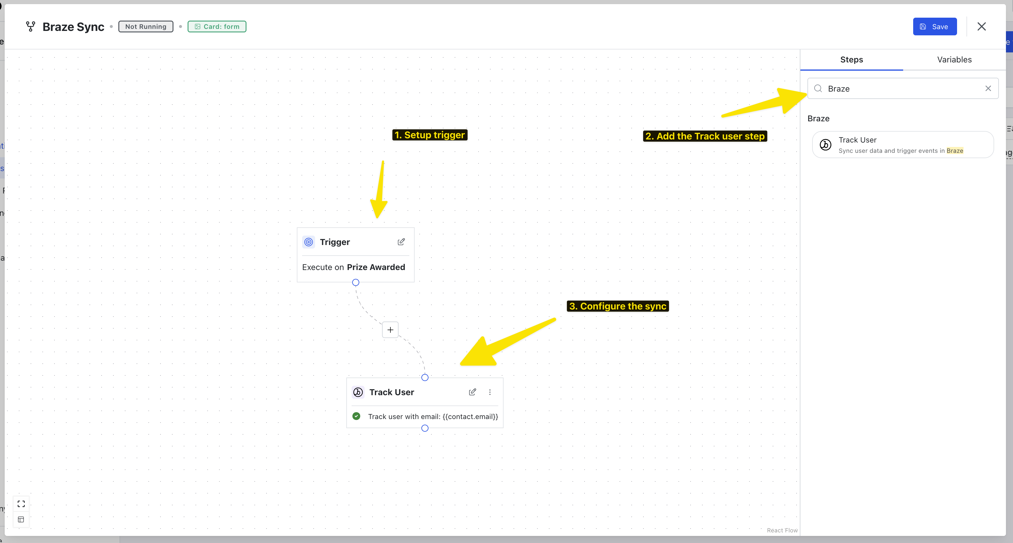 Seguimiento de la configuración del usuario.